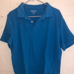 Croft & Borrow Slim Fit Medium Blue Polo